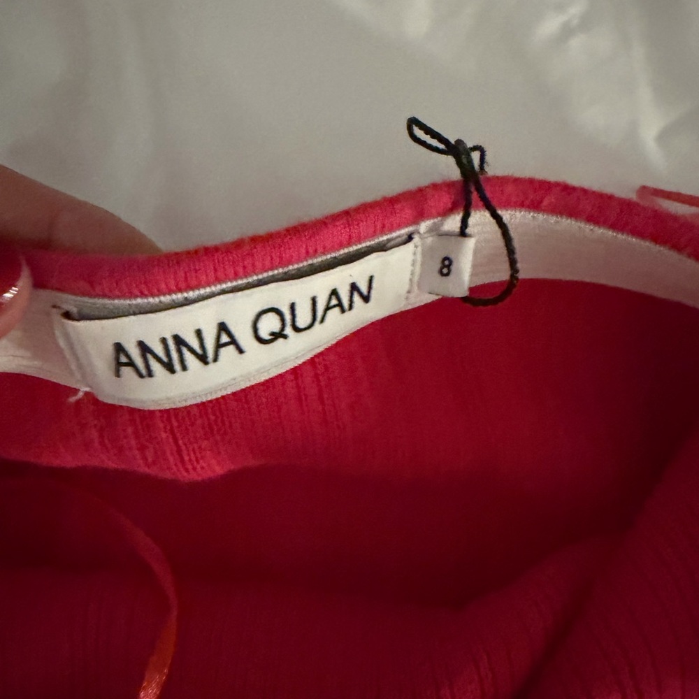 Anna Quan Off‑Shoulder Pleated Maxi Dress in Bright Pink - Picture 3 of 6